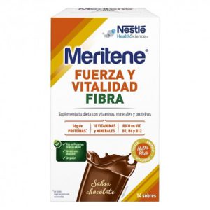 MERITENE FIBRA POLVO CHOCOLATE 14 SOBRES